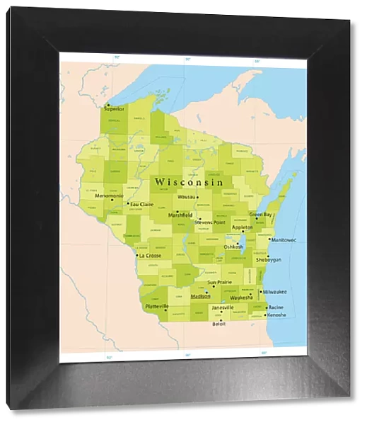 Wisconsin Vector Map