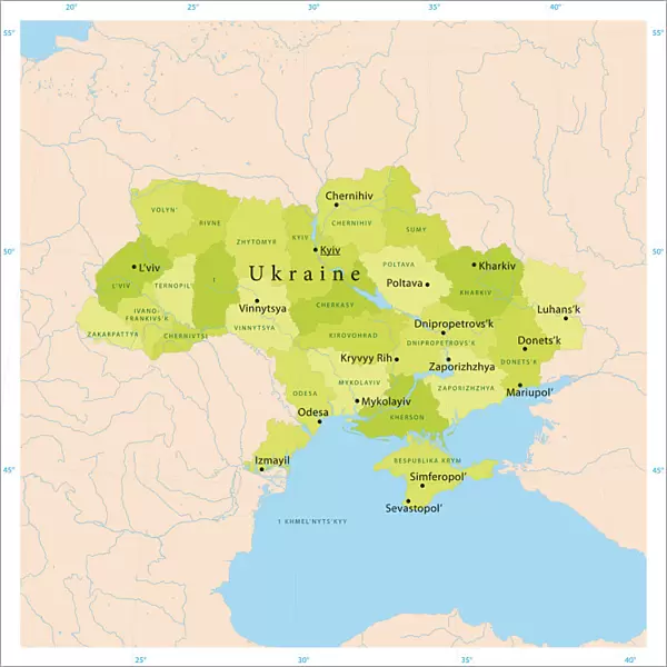 Ukraine Vector Map