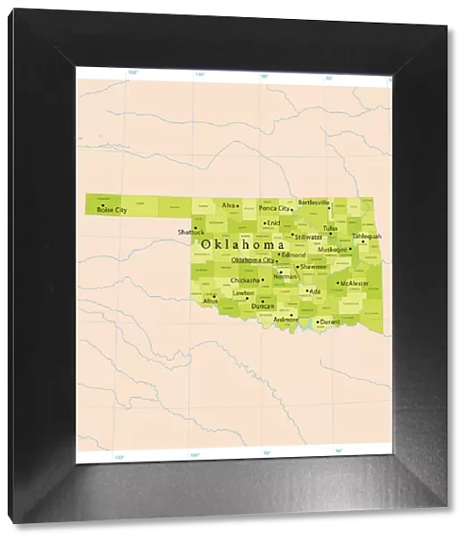 Oklahoma Vector Map