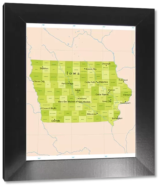 Iowa Vector Map
