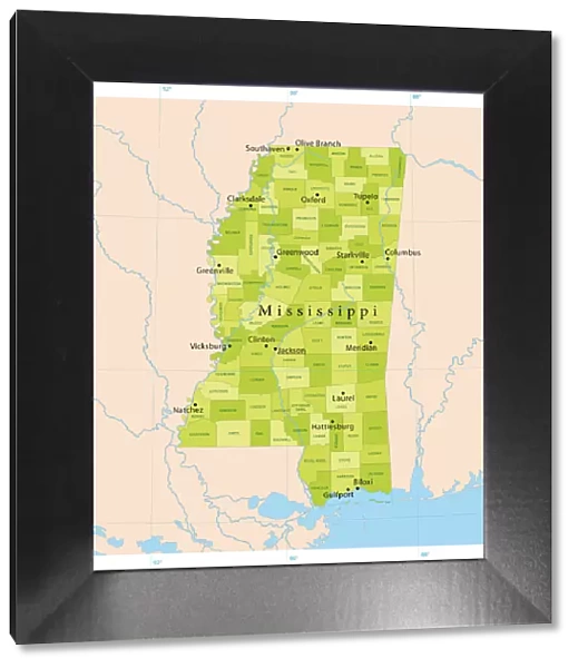 Mississippi Vector Map