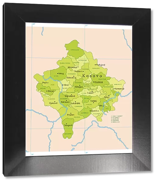 Kosovo Vector Map