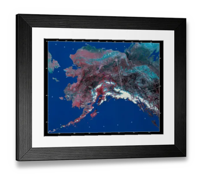Framed Print : Photomosaic of Alaska Framed Print : Photomosaic of Alaska