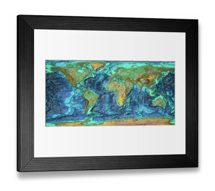 Framed Print : World Map. 4.1.1 Framed Print : World Map. 4.1.1