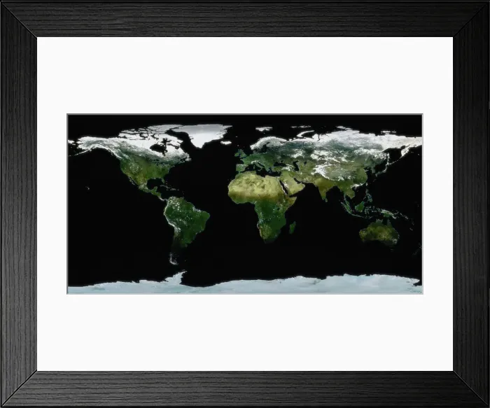 Framed Print : Satellite Image of Earth Framed Print : Satellite Image of Earth