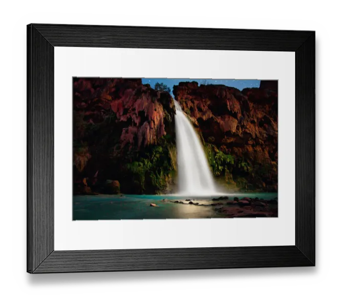 Framed Print : Magical Havasupai Falls on a Starry Night