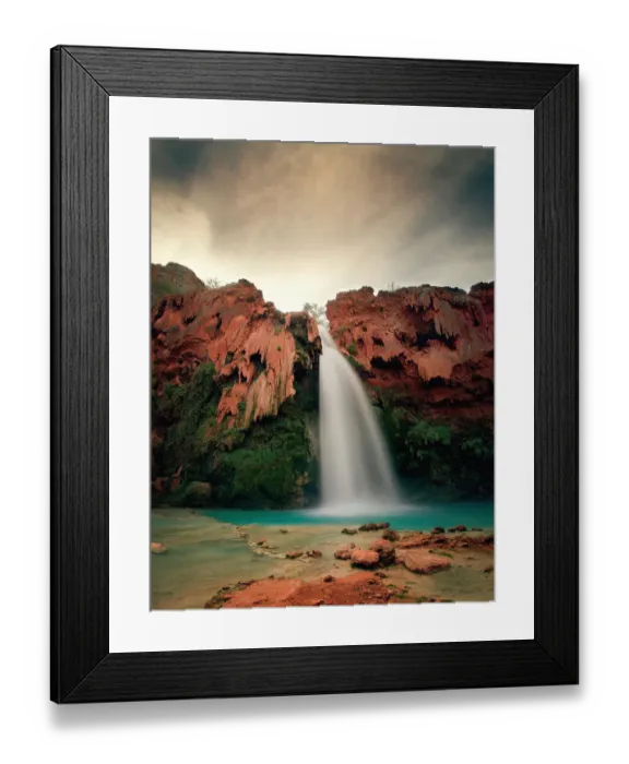 Framed Print : Stormy Havasupai Falls View Framed Print : Stormy Havasupai Falls View