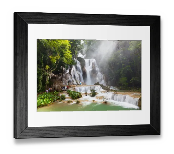 Framed Print : Kuang Si Falls Framed Print : Kuang Si Falls