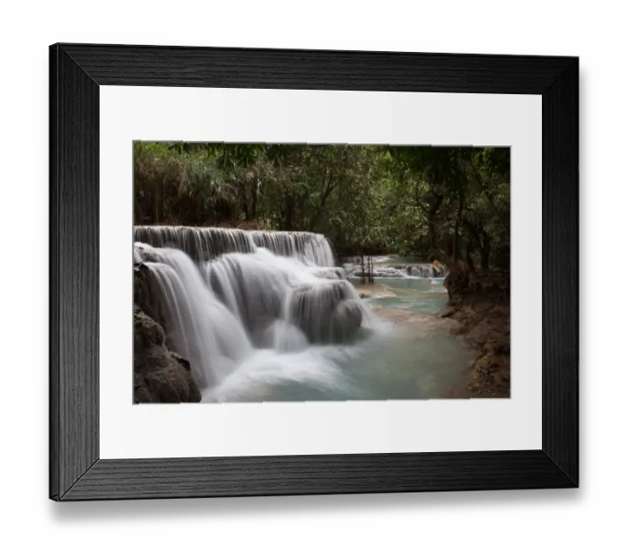 Framed Print : Kuang Si Falls, Luang Prabang, Laos Framed Print : Kuang Si Falls, Luang Prabang, Laos