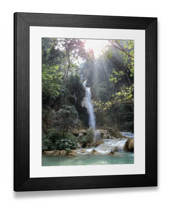 Framed Print : Kuang Si Waterfalls Framed Print : Kuang Si Waterfalls