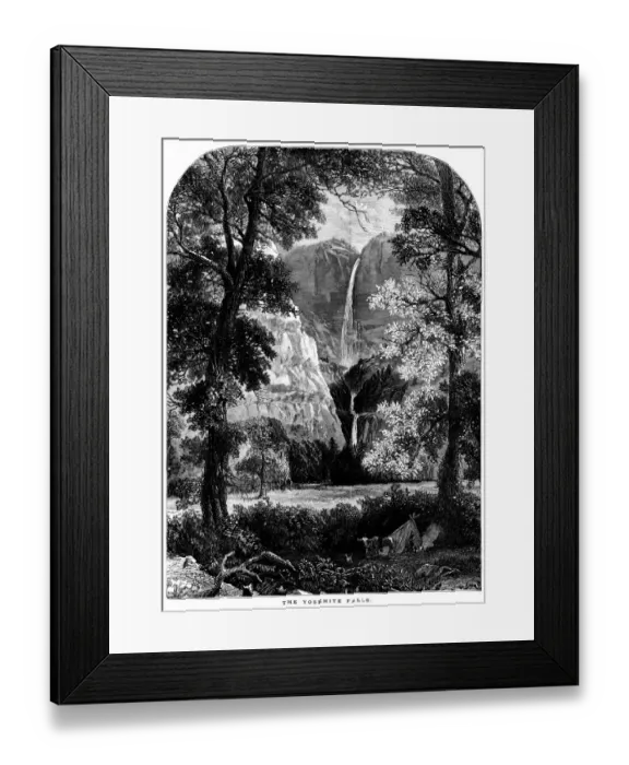 Framed Print : The Yosemite Falls in California Framed Print : The Yosemite Falls in California