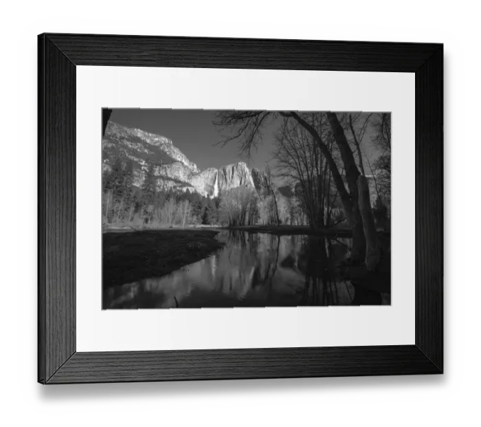 Framed Print : Yosemite Falls in mono Framed Print : Yosemite Falls in mono