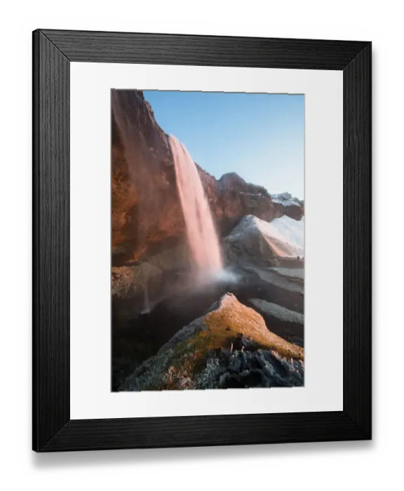 Framed Print : Seljalandsfoss sunset Iceland Framed Print : Seljalandsfoss sunset Iceland
