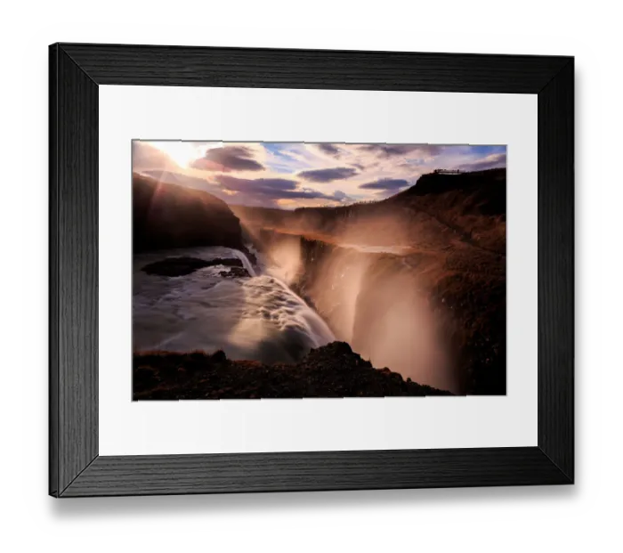 Framed Print : Gullfoss Waterfall, Iceland Framed Print : Gullfoss Waterfall, Iceland