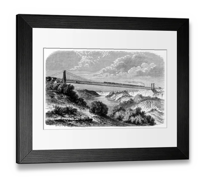 Framed Print : Niagara Falls Suspension Bridge Framed Print : Niagara Falls Suspension Bridge