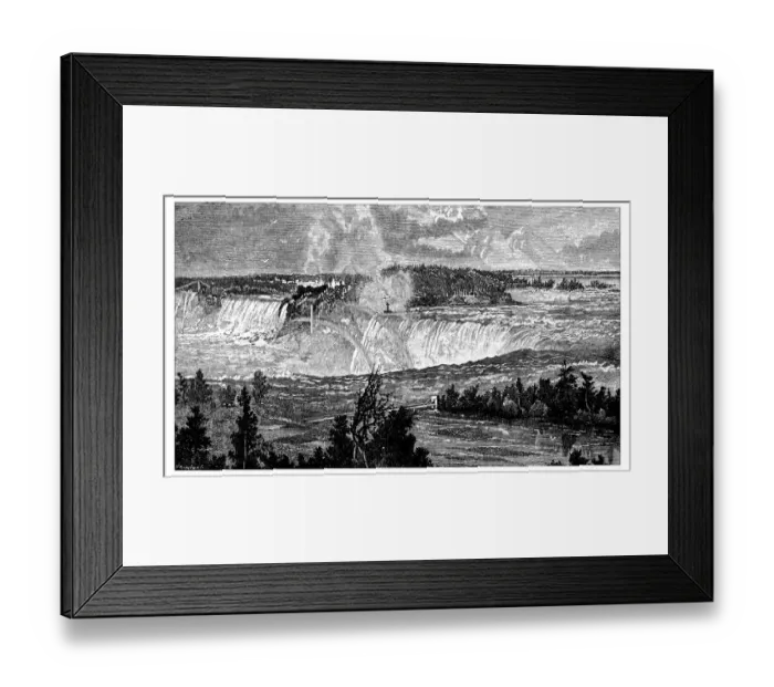 Framed Print : Antique engraving illustration: Niagara Falls Framed Print : Antique engraving illustration: Niagara Falls