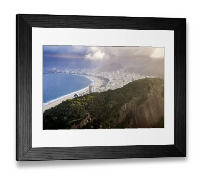 Framed Print : Above Copacabana Beach Framed Print : Above Copacabana Beach