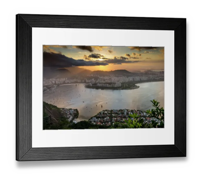 Framed Print : Rio de Janeiro at Sunset Framed Print : Rio de Janeiro at Sunset