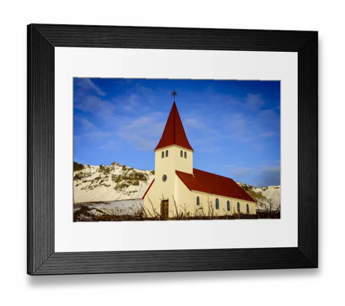Framed Print : Vik Church, Iceland Framed Print : Vik Church, Iceland