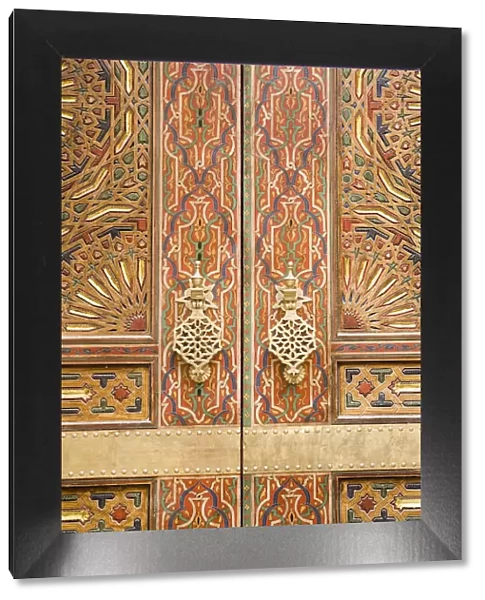 Morrocco, Fez, Medina, decorative doors, close up