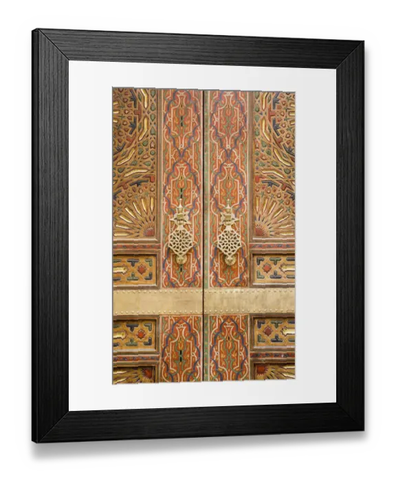 Framed Print : Morrocco, Fez, Medina, decorative doors, close up Framed Print : Morrocco, Fez, Medina, decorative doors, close up