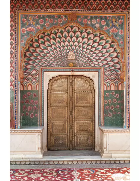 Lotus door at Jaipur City Palace, Rajasthan, India