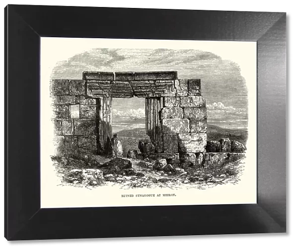 Ruined synagogue at Meiron, Palestine, 19th Century
