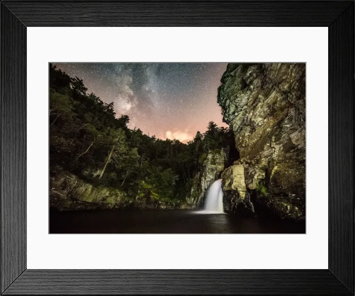 Framed Print : Linnville Falls and the milky way Framed Print : Linnville Falls and the milky way