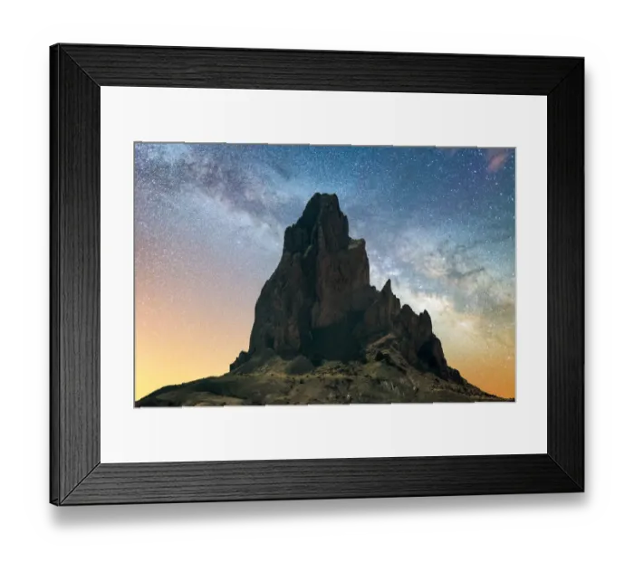 Framed Print : Emerald City and the Milky Way Galaxy Framed Print : Emerald City and the Milky Way Galaxy