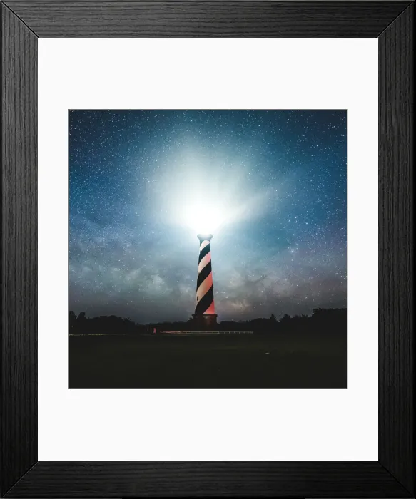 Framed Print : Cape Hatteras Light House and the Milky Way