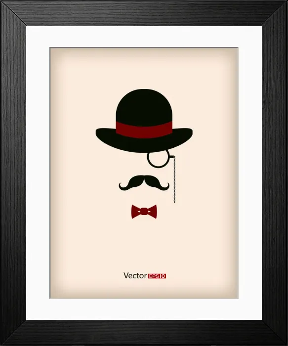 Framed Print : Abstract gentleman Framed Print : Abstract gentleman