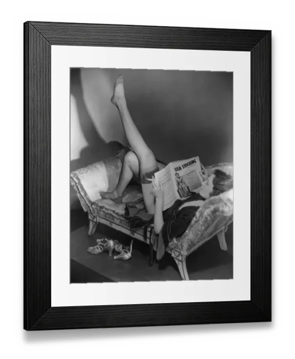 Framed Print : Woman reading magazine Framed Print : Woman reading magazine