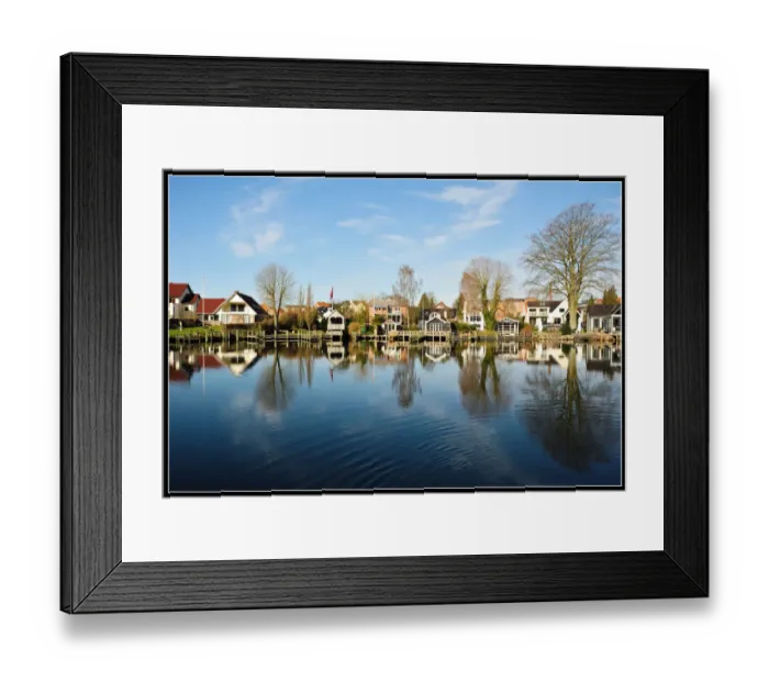 Framed Print : Silkeborg. Remstrup Aa - a small river flowing through Silkeborg captured in early spring