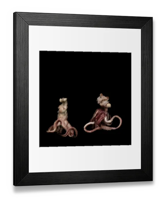 Framed Print : Octopus. Small octopus or poulpes.As you can see, squid have eight arms Framed Print : Octopus. Small octopus or poulpes.As you can see, squid have eight arms
