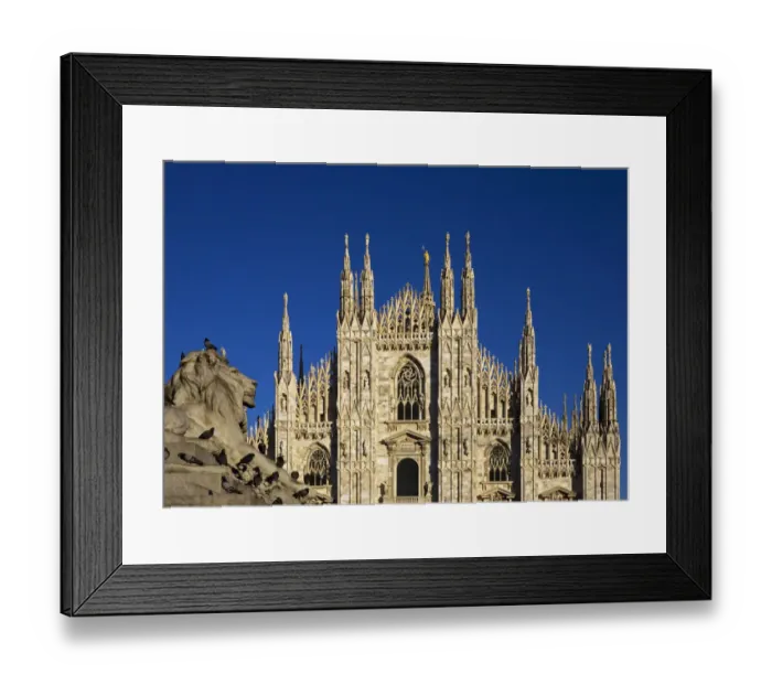 Framed Print : Italy, Lombardy, Milan, Piazza Del Duomo Framed Print : Italy, Lombardy, Milan, Piazza Del Duomo