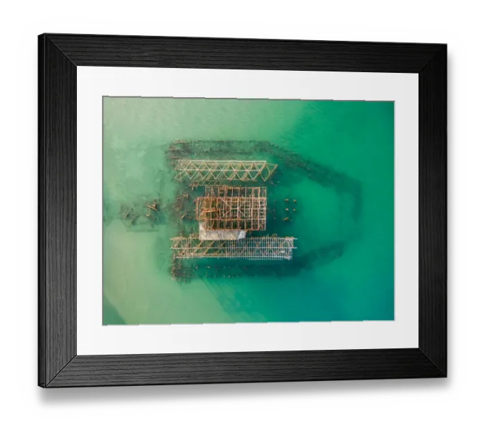 Framed Print : West pier from above Framed Print : West pier from above