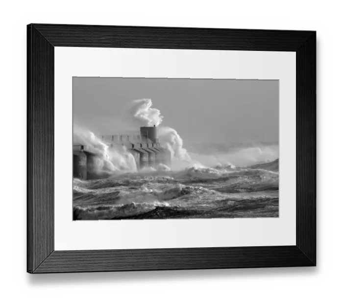 Framed Print : Stormy sea with high tide Framed Print : Stormy sea with high tide