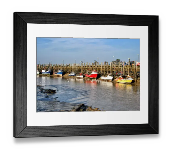 Framed Print : Low tide at Rye Harbour