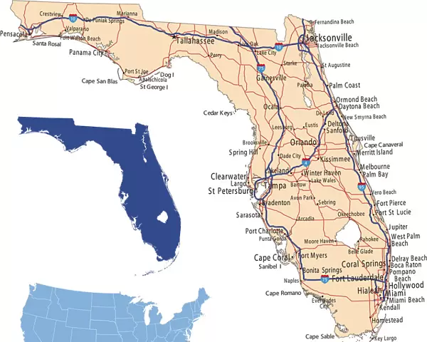 Florida road map