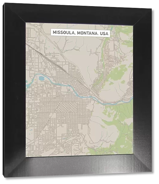 Missoula Montana US City Street Map