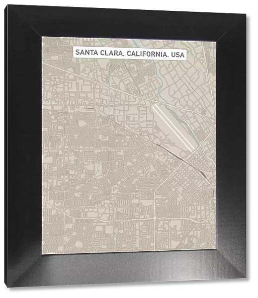Santa Clara California US City Street Map