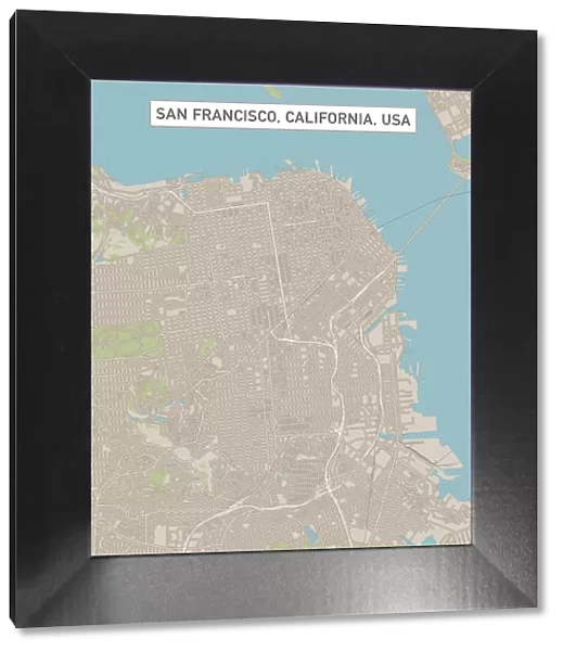 San Francisco California US City Street Map