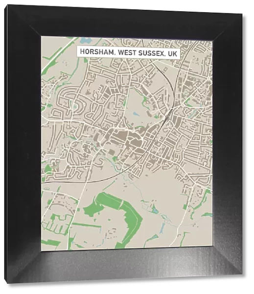 Horsham West Sussex UK City Street Map