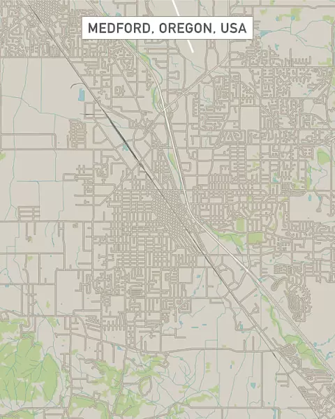 Medford Oregon US City Street Map