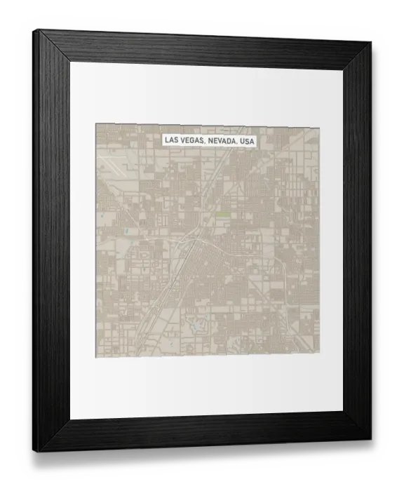 Framed Print : Las Vegas Nevada US City Street Map Framed Print : Las Vegas Nevada US City Street Map