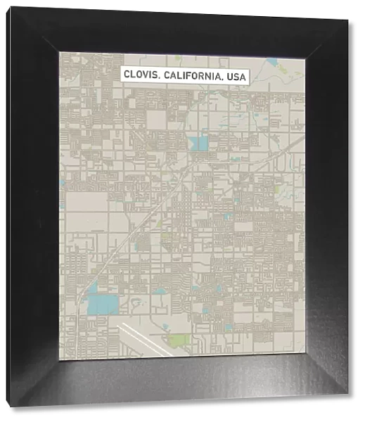 Clovis California US City Street Map