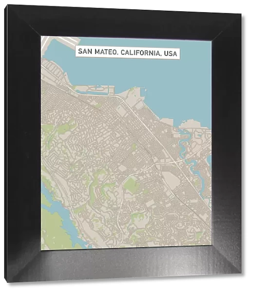 San Mateo California US City Street Map