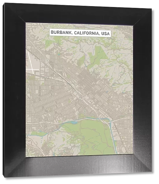 Burbank California US City Street Map