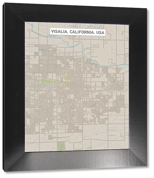 Visalia California US City Street Map
