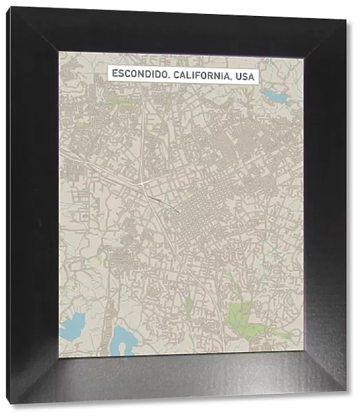 Escondido California US City Street Map